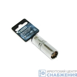 Головка торцевая глубокая 12гр. 1/2" 16мм свечная магнитная GROSS 13188