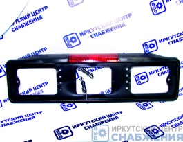 Рамка под номер, пластик, стоп-сигнал, черная АВ005-ч