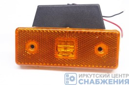 Фонарь габаритный желтый 24В 4 LED с кронштейном L0030Y