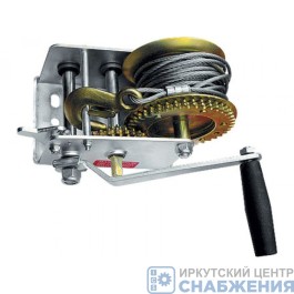 Лебедка шестеренчатая, тяга - 0.8т, тросовая, L-9.5 м, MATRIX 522735