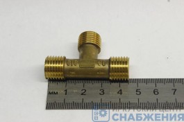 Тройник 14х1.5 - 14х1.5 - 14х1.5 средний воздушный (уп.5) РЗИ 864919 Тройник 14х1.5 - 14х1.5 - 14х1.5 средний воздушный (уп.5) РЗИ 864919