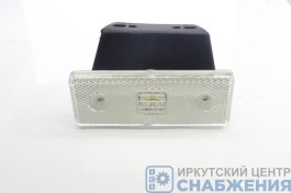 Фонарь габаритный белый 24В 4 светодиода с кронштейном L0030W