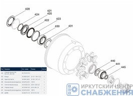 Ремкомплект ступицы BPW SN42 ЕСО 6-9тонн под-ки 33116/32310 шайбы сальн. 09.801.02.72.0