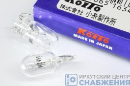 Лампа А 12V 5W (W2.1х9.5d) без цоколя KOITO K-1583 (T-10) Лампа А 12V 5W (W2.1х9.5d) без цоколя KOITO K-1583 (T-10)