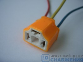 Колодка фары Н4 керамика, в изоляции, с проводом 12000405-Н4 Колодка фары Н4 керамика, в изоляции, с проводом 12000405-Н4