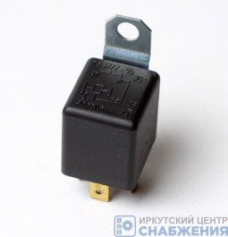 Реле электромагнитное 4-х конт. 12Вт 30А замыкающее с кронштейном АВАР 75.3777-10 Реле электромагнитное 4-х конт. 12Вт 30А замыкающее с кронштейном АВАР 75.3777-10