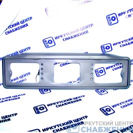 Рамка под номер, пластик, подсветка сплошная, серая АВ003-с