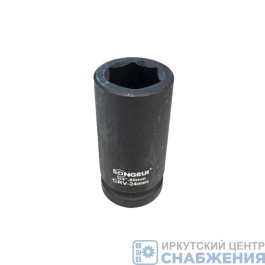 Головка торцевая ударная 6гр. 3/4" 24мм L=80мм SONGRUI SG-123424M