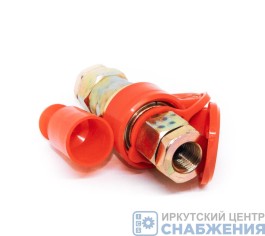 Разъем пневматический М22/М16 универсальный FER-RO красный с крышкой, АТ12381