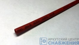 Кембрик термоусадочный клеевой 4.8/1.6мм красный КВТ