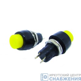 Выключатель кнопка круглая D10мм без фиксации пластмасс 32000554