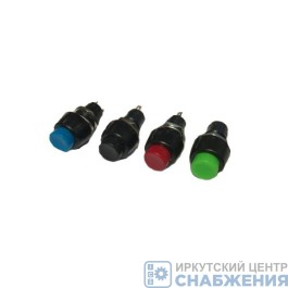 Выключатель кнопка круглая D10мм с фиксацией пластмасс 32000555