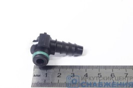 Штуцер быстросъемный топливной трубки D10 угловой, пластик, АМАЗ D12-ID8-90-8-10