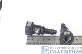 Штуцер быстросъемный топливной трубки D10 прямой 9.49, пластик АМАЗ D9.49-ID8-8-10