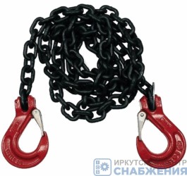 Цепь подъемная (ГП-2.0т) 8х24мм (8-класс) L-6м 2 крюка