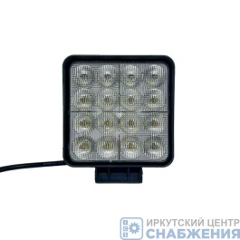 Фара противотуманная OFF-Road 16диодов 48W квадрат рассеиваемый свет, 107*127*60 КЭП ФС 04816QF