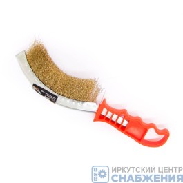 Щетка 1-рядная металлическая с пластмассовой ручкой АвтоДело 44012