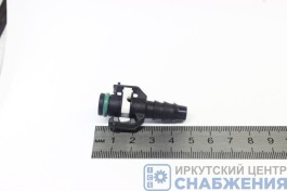 Штуцер быстросъемный топливной трубки D10 прямой, пластик, АМАЗ D12-ID8-8-10