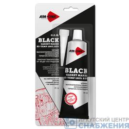 Герметик прокладка, 85гр AIM-ONE черный (уп.12)
