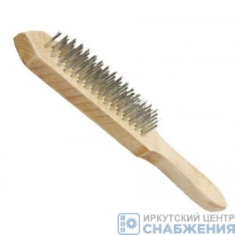 Щетка 5-рядная металлическая с деревянной ручкой, SPARTA 748245