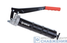 Шприц для смазки 400мл с двойным поршнем для большого объема, со стальной трубкой и насадкой GROZ GR42630