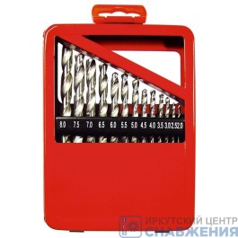 Набор сверел по металлу, 2-8мм HSS, 13 шт, 72387