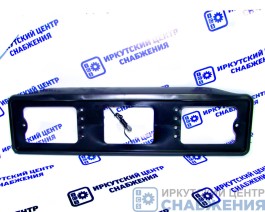 Рамка под номер, пластик, подсветка сплошная, черная АВ003-ч