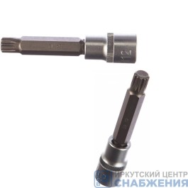 Головка торцевая со вставкой Spline М12 1/2" L=100мм Профи АвтоДело 39202