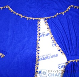 Шторы спального места Универсальные, синие (астра) 1.2х1.5