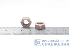 Гайка М 8х1.25 приемной трубы ВАЗ 2101 омедненная h-6мм (кл.пр 6) (уп.10) БелЗАН 2101-1203019