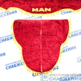 Ламбрекен "Комплект с маркой" MAN красный (барашек) 2.2м