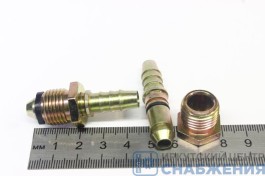 Штуцер М16х1.5 шланг 8мм НР 3 детали СШН8М16-360