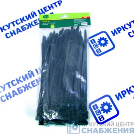 Хомуты 250х8мм, пластмассовые, черные (уп.100) СИБРТЕХ 45559