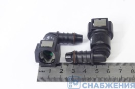 Штуцер быстросъемный топливной трубки D8 угловой 7.89, пластик АМАЗ D7.89-ID6-90-6-8