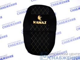 Чехол на сиденье КАМАЗ ЕВРО черный (без ремней, 3 низких сиденья) СТЕГАННЫЙ Аликанте