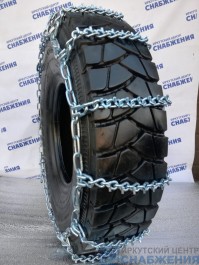 Цепи противоскольжения 20.5R25 ф9.5/7.8мм лесенка С ШИПАМИ, в т.ч. 20.5R25; 16.00R24-1 перемычка ОДНА ЦЕПЬ В ОДНОМ МЕШКЕ! BOHU