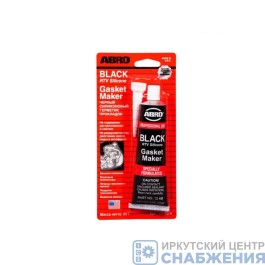 Герметик прокладка, 85гр ABRO MASTERS черный (уп.12) 12-АВ-CH
