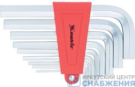 Шестигранники, 2.0-12 мм, 9пр. угловые удлиненные, сатинированные CrV, MATRIX 12302