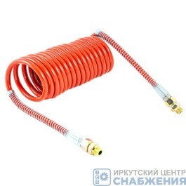 Шланг п/прицепа спиральн.воздушн.М16 L=5.5м (красный) ТОП АВТО HH-063-М16-5,5M-PA:60PCS red
