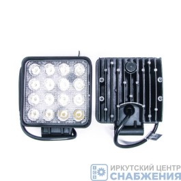 Фара противотуманная OFF-Road 16диодов 48W квадрат рассеиваемый свет, 108*108*56, ТН-W0148Е Flood