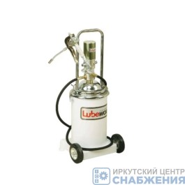 Нагнетатель густой смазки 13кг пневматический 800г/мин, давление 400BAR, шланг 2м Lubeworks 013 РОР