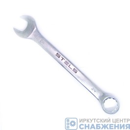 Ключ комбинированный 24мм CrV матовый хром STELS 15217