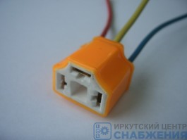 Колодка фары Н4 керамика, в изоляции, с проводом 12000405-Н4