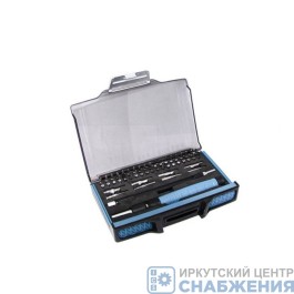 Отвертка с набором бит и торцевых головок для точных работ гибкий привод, 48шт GROSS 11599