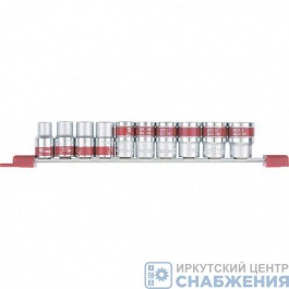 Набор торцевых головок 6гр. 1/2" 10-22мм планка 10пр. MATRIX 13557
