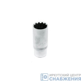 Головка торцевая глубокая 12гр. 1/2" 21мм свечная STELS 13637
