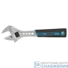 Ключ разводной, 200мм, CrV, двухкомпонентная ручка GROSS, 15561