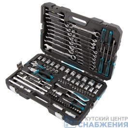 Набор инструмента, 6гр. 1/4", 1/2" CrV, 120 зубьев, пластик.кейс, 101 пр GROSS 14151