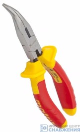 Длинногубцы 160мм INSULATED изогнутые, 2-х компонентные рукоятки MATRIX 17472