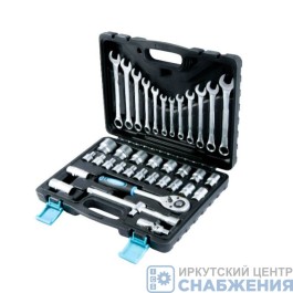 Набор инструмента, 6гр. 1/2" пластик.кейс, 37пр. AUTOVIRAZH AV-212037